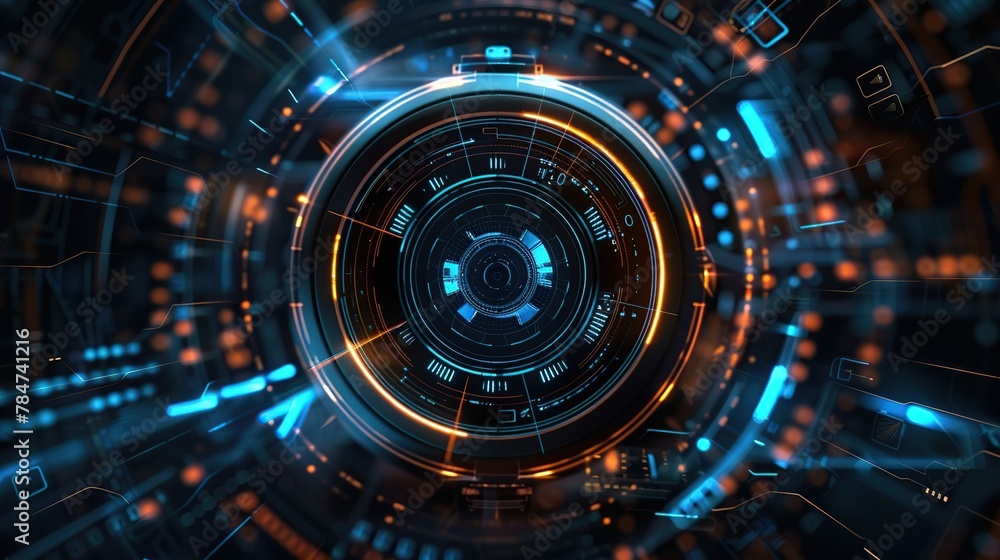 Abstract technology background of high speed global with digital interface design elements. Abstract technology background of high speed global with digital interface design elements.