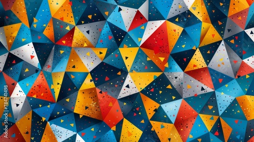 Vibrant Abstract Painting of Colorful Shapes