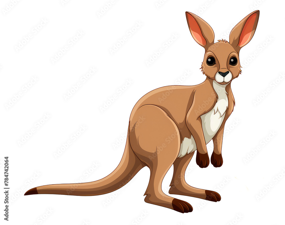 Cartoon of a kangaroo. Transparent background Cartoon of a kangaroo. Transparent background