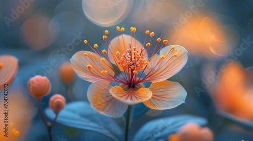 Close Up of a Flower With Water Droplets