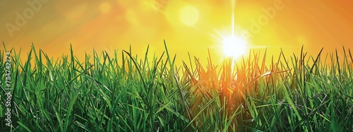 Sun Shines Brightly Through Grass