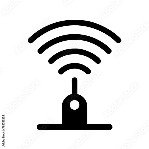 Wi-Fi Point icon vector graphics element silhouette technology sign symbol illustration on a Transparent Background