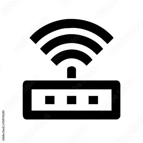 Wi-Fi Point icon vector graphics element silhouette technology sign symbol illustration on a Transparent Background