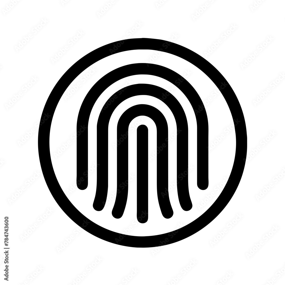 Fingerprint icon vector graphics element silhouette UI UX symbol sing illustration on a Transparent Background Fingerprint icon vector graphics element silhouette UI UX symbol sing illustration on a Transparent Background