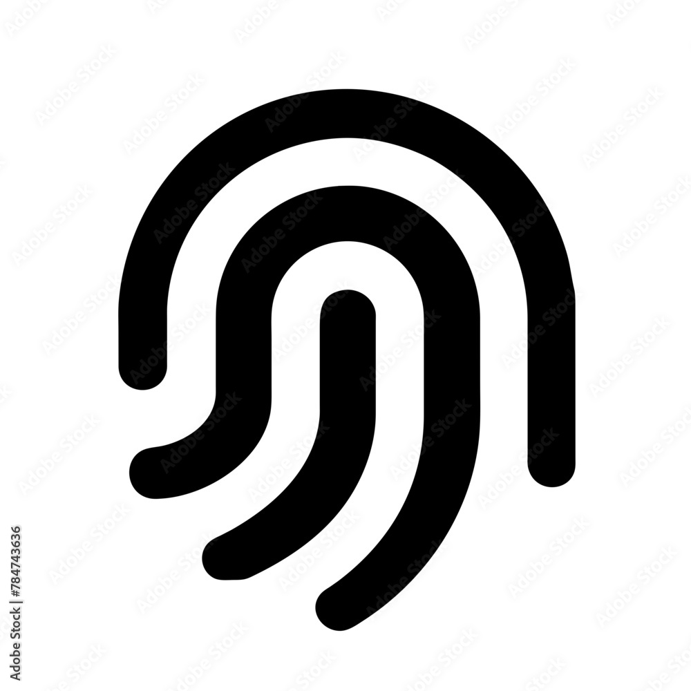 Fingerprint icon vector graphics element silhouette UI UX symbol sing illustration on a Transparent Background Fingerprint icon vector graphics element silhouette UI UX symbol sing illustration on a Transparent Background
