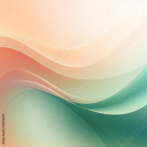 Abstract beige and green gradient background with blur effect, northern lights