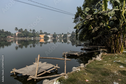 Puthia Rajbari Lake landscape historical site in Puthia Bangladesh