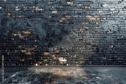 Minimalist Industrial Brick Wall Generative AI