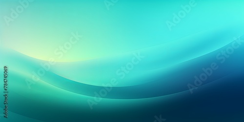 Abstract cyan and green gradient background with blur effect, northern lights