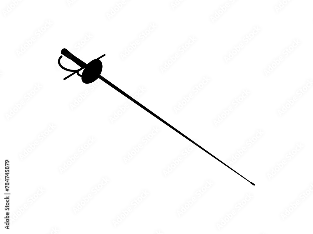 Fencing Foil Epee icon vector. Fencing Foil Epee vector design and