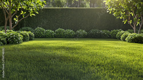 Obraz na płótnie Short cutted grass in the garden. w salonie