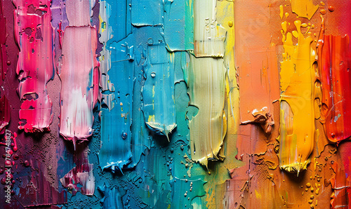 Abstract painting mixes many colors and textures for backgrounds and wallpapers 