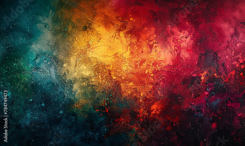 Abstract painting mixes many colors and textures for backgrounds and wallpapers   © Sajid Jani