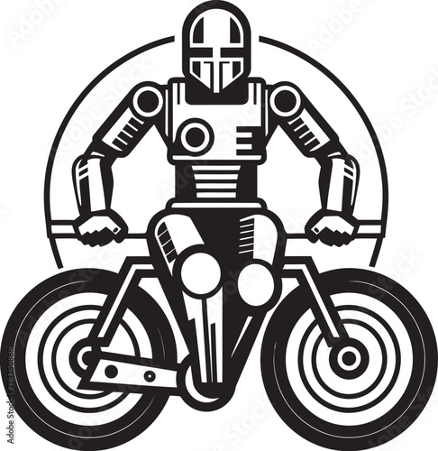 PedalPro Vector Logo Design TechTraverse Bicycle Riding Symbol