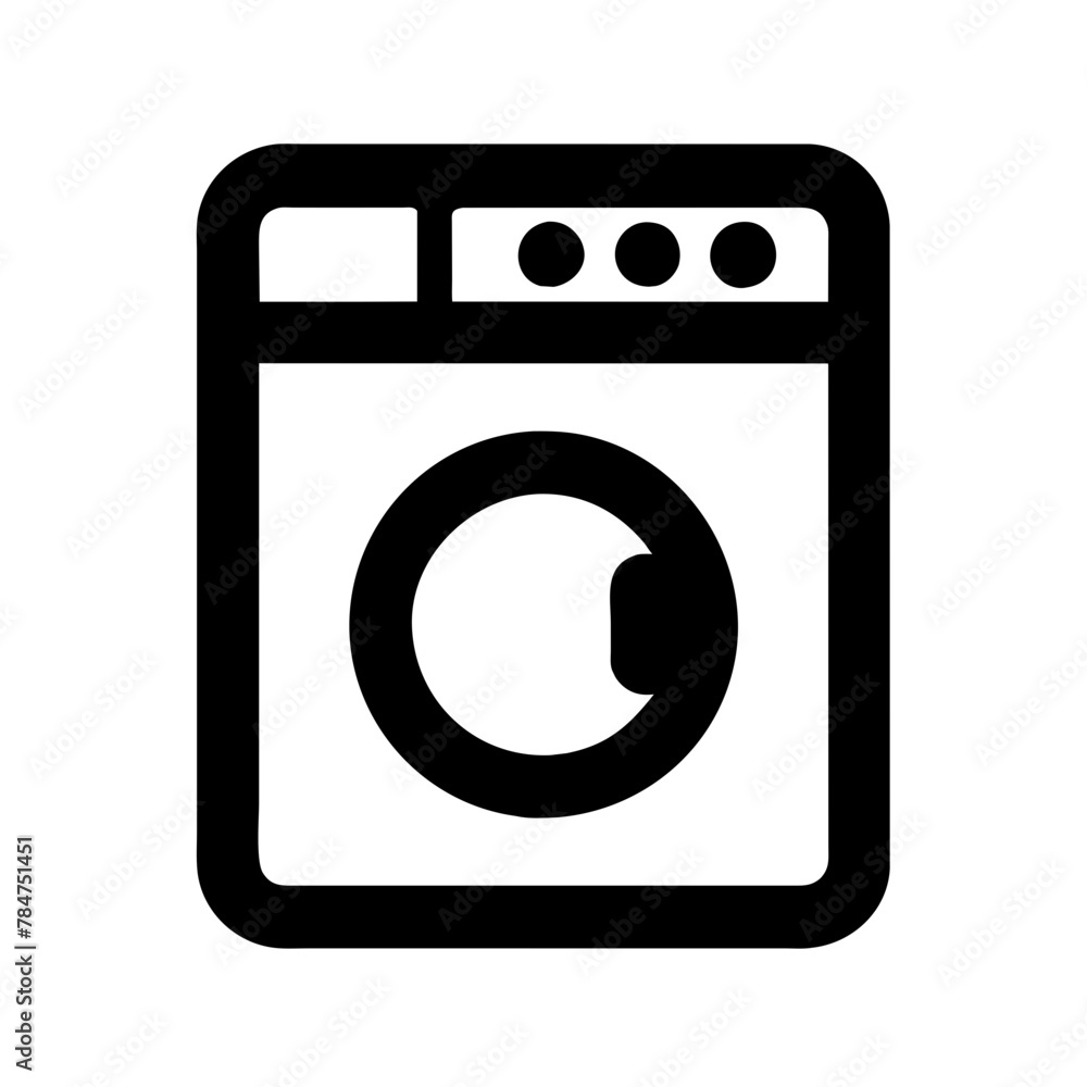 Washing Machine icon vector graphics element silhouette technology sign symbol illustration on a Transparent Background Washing Machine icon vector graphics element silhouette technology sign symbol illustration on a Transparent Background