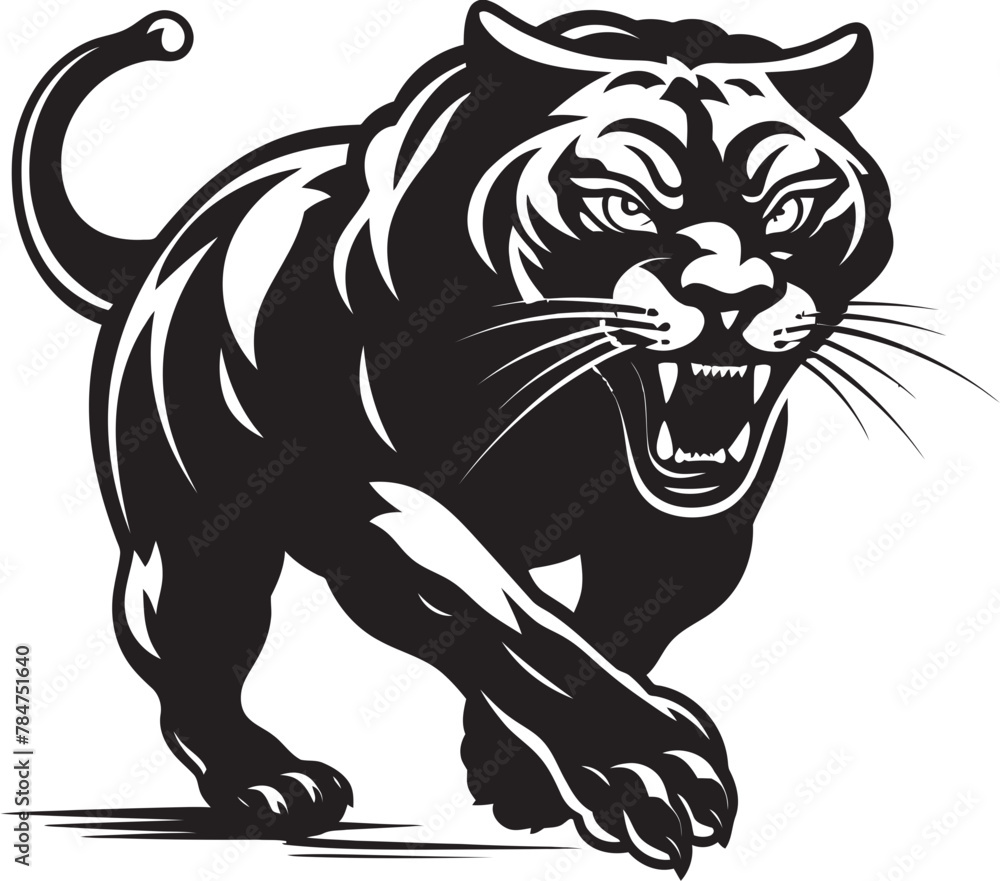 Panther Pulse Vector Logo Design Dynamic Dash Running Panther Emblem Panther Pulse Vector Logo Design Dynamic Dash Running Panther Emblem