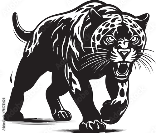 Swift Stalker Running Panther Icon Panther Pursuit Vector Logo Emblem