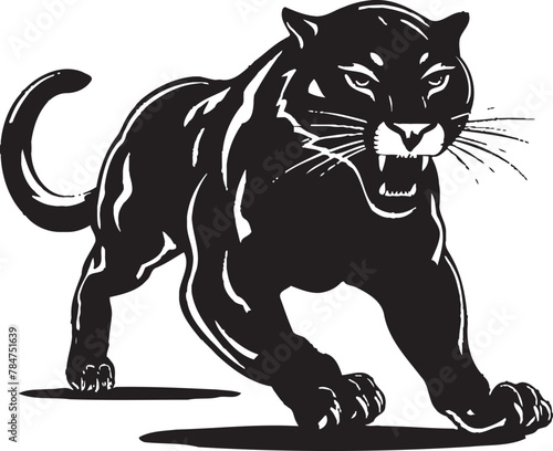 Swift Stalker Running Panther Icon Panther Pursuit Vector Logo Emblem