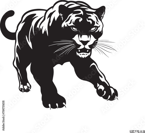 Panther Precision Running Panther Icon Velocity Vigilante Vector Logo Emblem