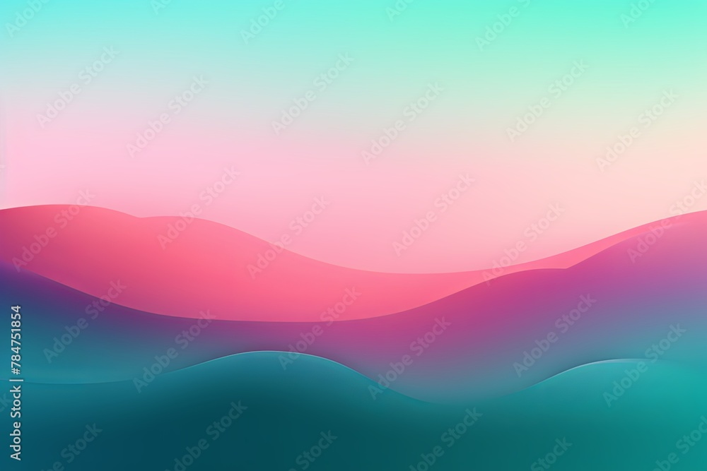 Abstract pink and green gradient background with blur effect, northern lights
