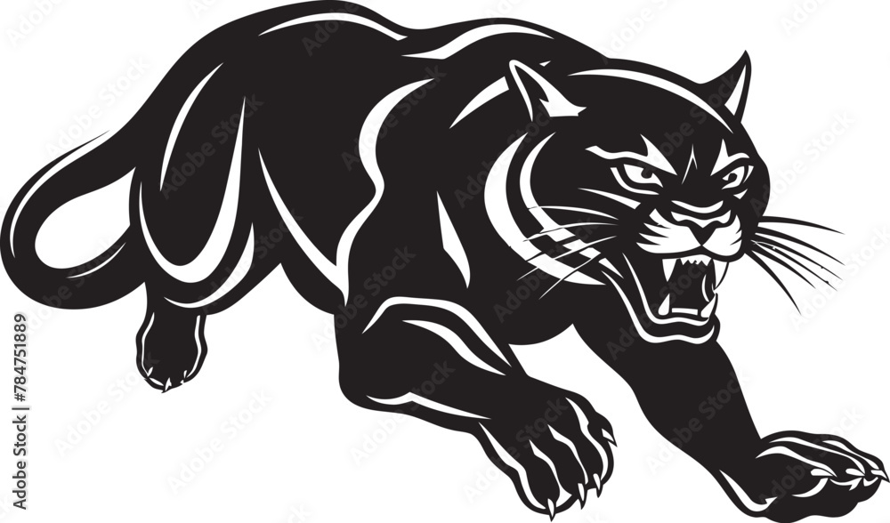 Speedy Stalker Vector Logo Design Onyx Odyssey Running Panther Emblem Speedy Stalker Vector Logo Design Onyx Odyssey Running Panther Emblem