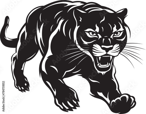 Swift Stalker Running Panther Icon Panther Pursuit Vector Logo Emblem