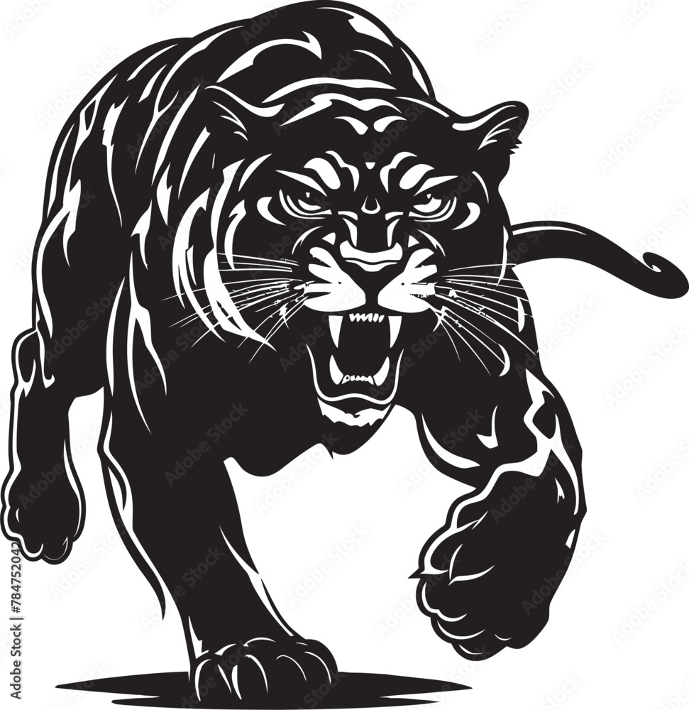 Agile Predator Running Panther Symbol Swift Stalker Vector Icon Design Agile Predator Running Panther Symbol Swift Stalker Vector Icon Design