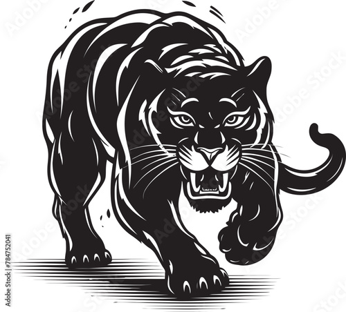 Swift Stalker Running Panther Icon Panther Power Vector Logo Design