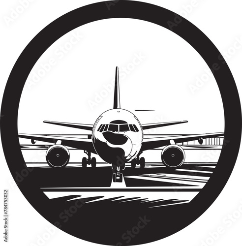 Runway Reverie Vector Airport Icon Flight Facility Airport Scenery Emblem