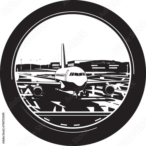 Airfield Ascent Airport Logo Design Runway Reverie Vector Airport Icon