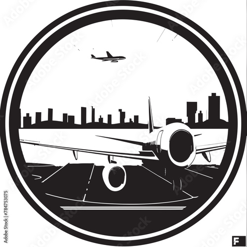 Runway Reverie Airport Logo Design Flight Facility Vector Airport Icon