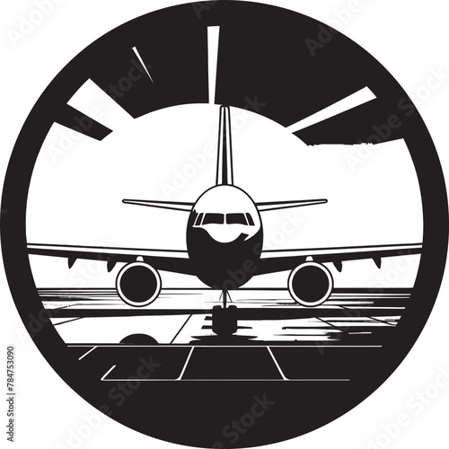 Aviators Ambiance Airport Iconic Design Gateview Gateway Vector Airport Emblem photo