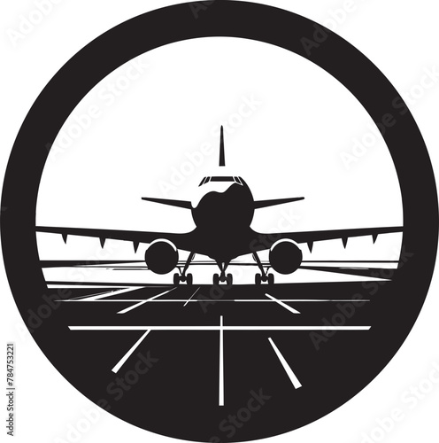 Airfield Ascent Airport Logo Design Runway Reverie Vector Airport Icon