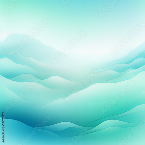 Abstract sky blue and green gradient background with blur effect, northern lights