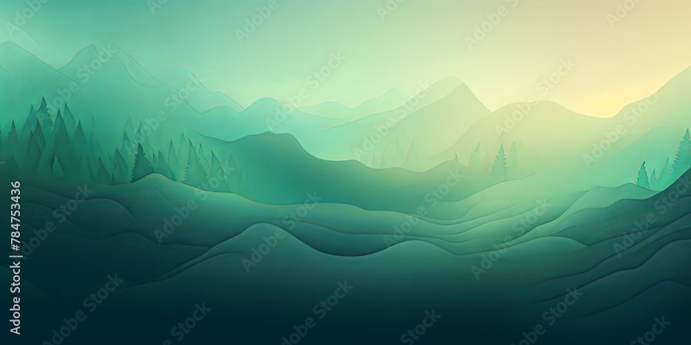 Abstract tan and green gradient background with blur effect, northern lights