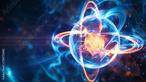 AI involvement in generating nuclear or atomic energy, highlighting the uses in nuclear science and safety