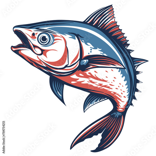 Fish isolated on a white background. Vector illustration for your design.