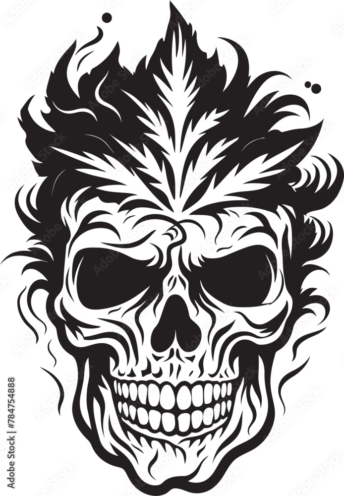 Mariabone Logo Skull with Cannabis Vector Skullscape Vision Cannabis Leaf Emblem Mariabone Logo Skull with Cannabis Vector Skullscape Vision Cannabis Leaf Emblem
