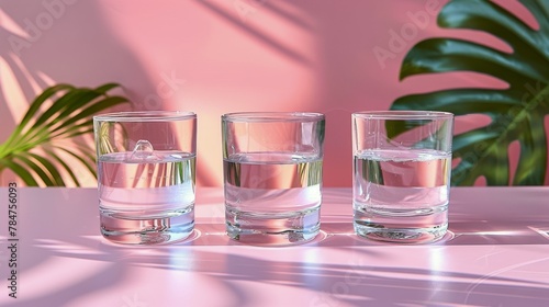Three Glasses of Water on a Table