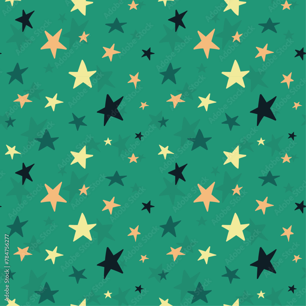 Stars Green Yellow and Orange Stars Green Yellow and Orange