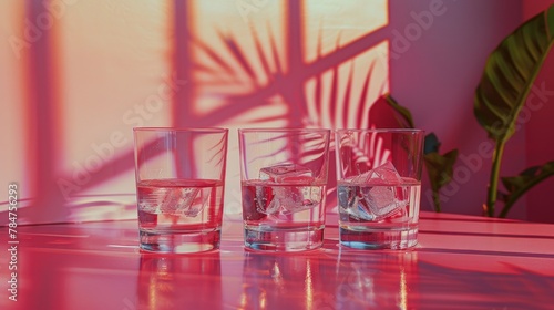 Three Glasses of Water on a Table