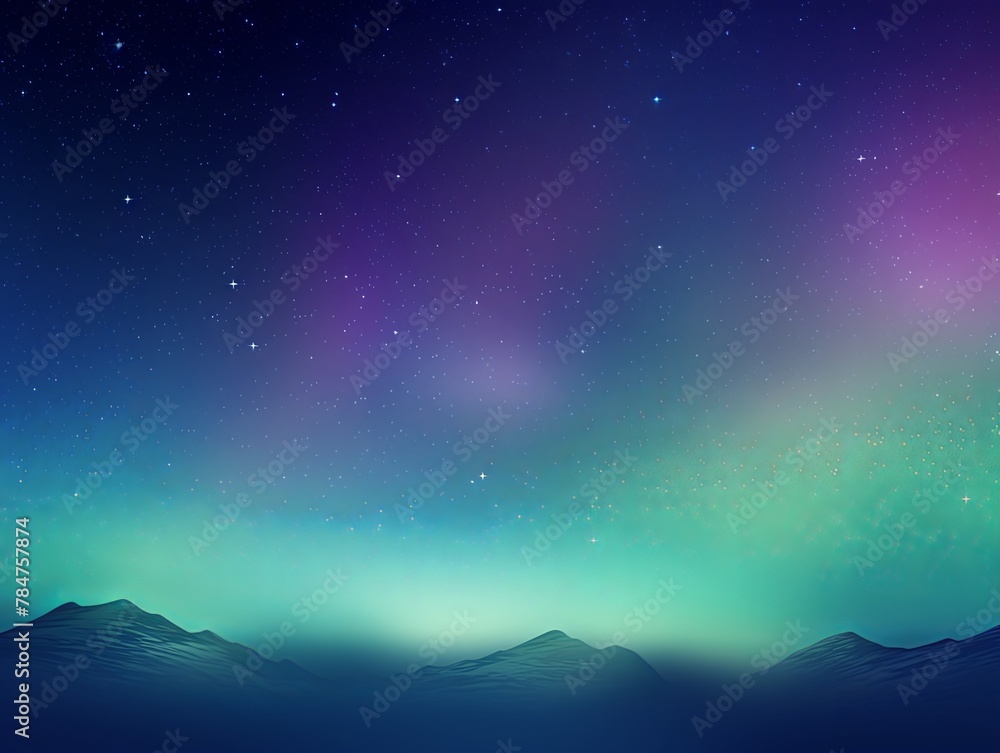 Abstract violet and green gradient background with blur effect, northern lights