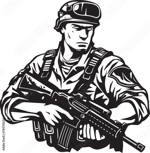 Wallpaper Mural Strategic Guardian Assault Rifle Soldier Emblem Battle Guardian Soldier and Rifle Icon Torontodigital.ca