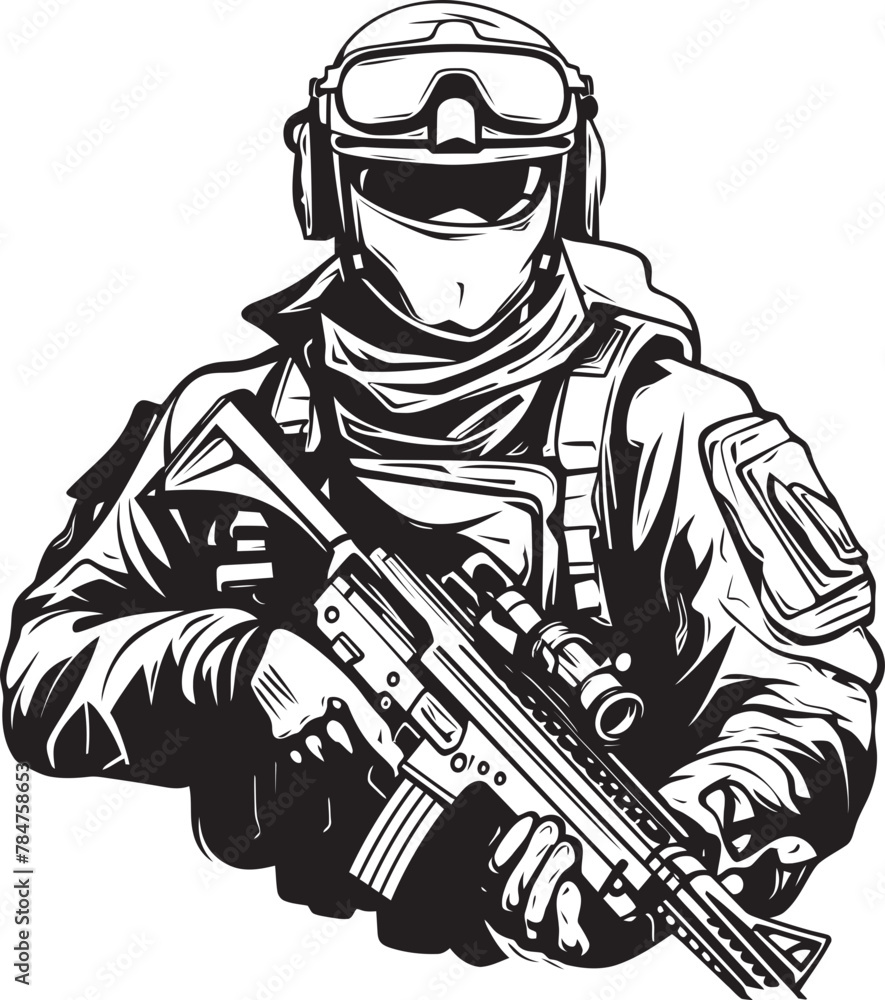 Battlefront Protector Rifle Emblem Design Vigilant Defender Tactical Logo Icon Battlefront Protector Rifle Emblem Design Vigilant Defender Tactical Logo Icon