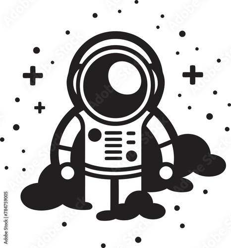 Starry Insignia Vector Badge for Space Nebula Mark Emblematic Space Logo