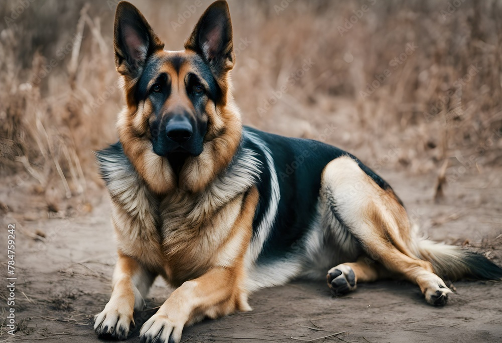A close up of a German Shepherd Dog