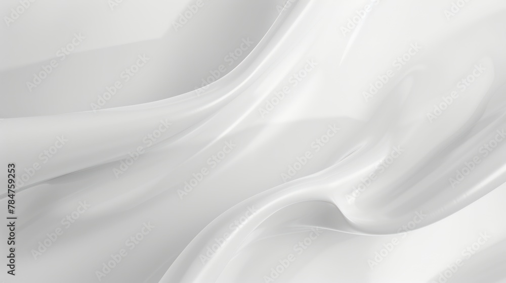 Fototapeta premium Elegant white silk fabric wave texture background. Clothing material