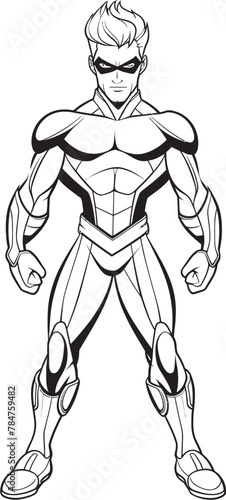 Mighty Guardian Superhero Badge Emblem Supercharged Symbol Iconic Emblem for Heroic Crest