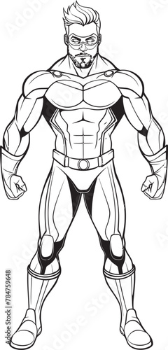 Mighty Guardian Badge Design for Superhero Icon Supercharged Symbol Emblematic Symbol for Heroic Badge