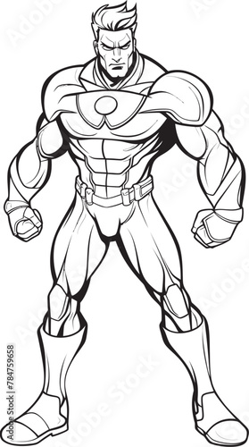 Heroic Vanguard Emblem Design for Heroic Badge Dynamic Defender Symbolic Emblem for Superhero Icon